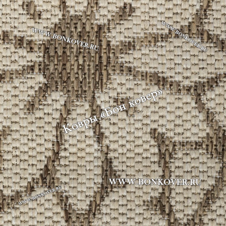 Безворсовый ковер дизайн 132 бежево-коричневый